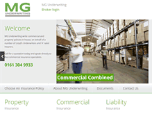 Tablet Screenshot of mgunderwriting.com